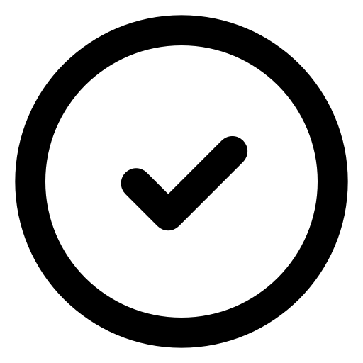 check mark in circle