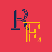 upper case letters R and E from the Ryman Eco family